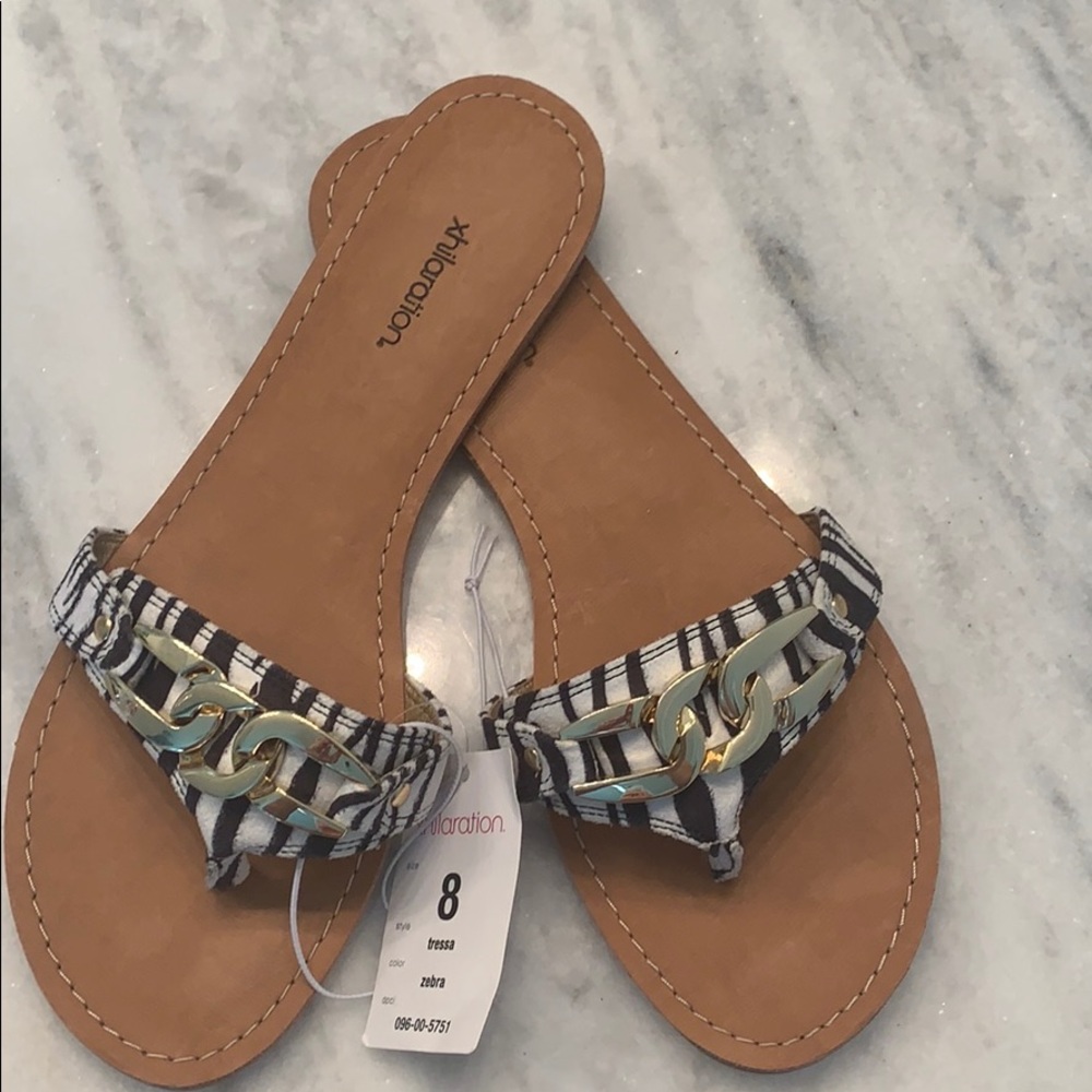 Zebra print sandals